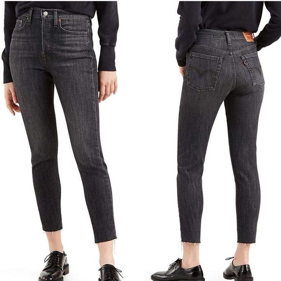 Levi's Denim - Levi’s Gray Wedgie Skinny Distressed Ankle Length Jeans 27